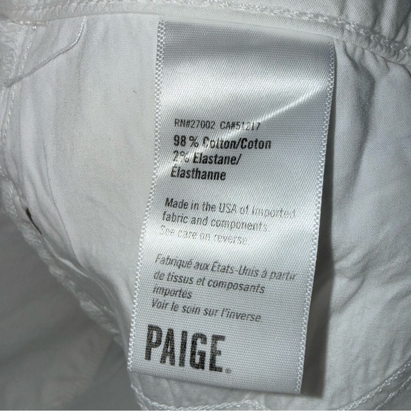 PAIGE Women’s White Denim Bermuda Shorts Size 27 Anthropologie NWT - Picture 14 of 14